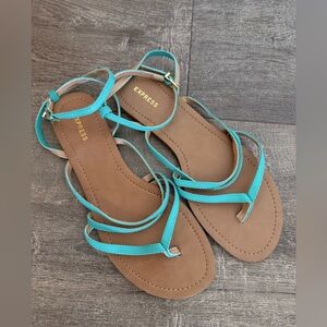Express Women's Blue Strappy Sandals